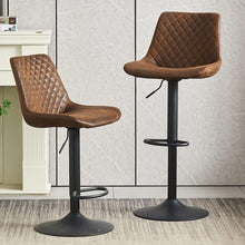 Load image into Gallery viewer, Ainpecca Bar Stools Set of 2 Velvet Swivel Gas Lift Chairs Kitchen 130MC
