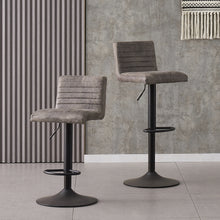 Load image into Gallery viewer, Ainpecca Bar Stools Set of 2 Faux Matte Suede Leather/ Velvet Seat 129BC
