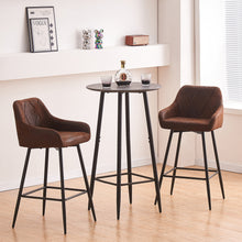 Load image into Gallery viewer, Ainpecca Bar Stools Set of 2 Velvet Bar Stools Breakfast Dining Barstools 142MC
