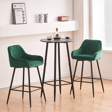 Load image into Gallery viewer, Ainpecca Bar Stools Set of 2 Velvet Bar Stools Breakfast Dining Barstools 142MC
