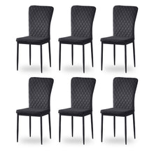 Load image into Gallery viewer, Ainpecca Dining Chairs Set of 4/6 Velvet Fabric Thickened Cushion Backrest with Metal Legs Lounge Home C127MC
