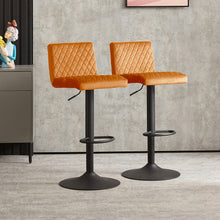 Load image into Gallery viewer, Ainpecca Bar Stools Set of 2 Velvet Chair Diamond Stitch 012MC
