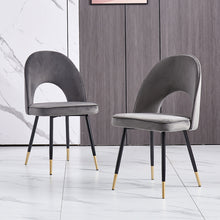 Load image into Gallery viewer, Ainpecca Dining Chairs Set of 2/4 Velvet Fabric Padded Seat Soft Thick Cushion 023MC
