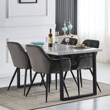 Load image into Gallery viewer, Ainpecca Dining Set Wooden Dining Table MDF Marble Sticker+4 Dining Chairs 108/039MC
