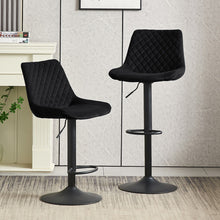 Load image into Gallery viewer, Ainpecca Bar Stools Set of 2 Velvet Swivel Gas Lift Chairs Kitchen 130MC
