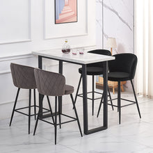 Load image into Gallery viewer, Ainpecca Bar Stool Set of 2/4 Velvet Metal Legs Breakfast Chairs 017144MC
