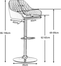 Load image into Gallery viewer, Cbmond Bar Stools（Adjustable Height Swivel Black Footrest）
