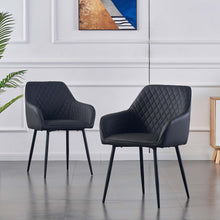 Load image into Gallery viewer, Ctmond Dining Chairs [Black Metal Legs]-[With armrest]
