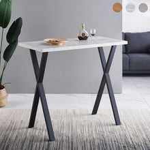 Load image into Gallery viewer, Ainpecca Bar Table Breakfast Counter Table with Marble Effect Top and Metal Legs Industrial Style Coffee Kitchen 104BT
