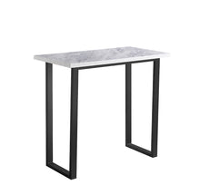 Load image into Gallery viewer, Ainpecca Bar Table Breakfast Counter Table with Marble Effect Top and Metal Legs Industrial Style Coffee Kitchen 105BT
