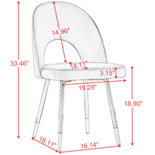 Load image into Gallery viewer, Ainpecca Dining Set Wooden Dining Table MDF Marble Sticker+4 Velvet Chairs 103/023MC
